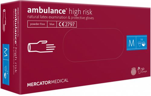ambulance® high risk latex kesztyű púdermentes