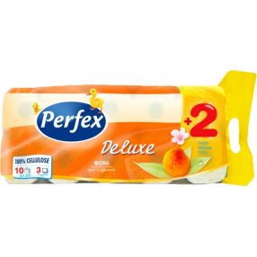   Háztartási toalettpapír PERFEX DeLuxe 3 rétegű 150 lapos barackos (10 tekercses/csomag)